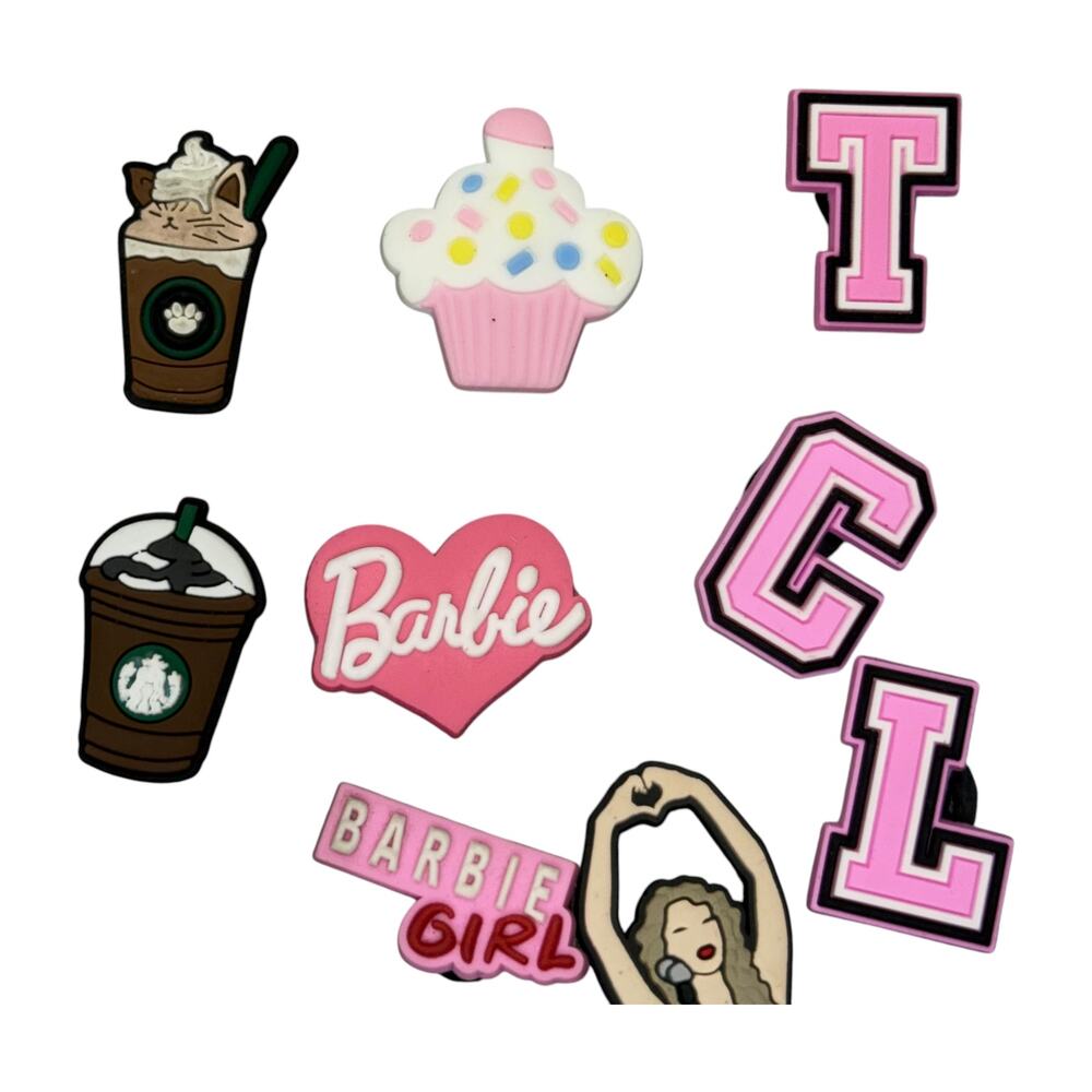 17 Lot Shoe Charms Barbie Squishmallow Starbucks Mean Girls Crocs PVC - Picture 5 of 6